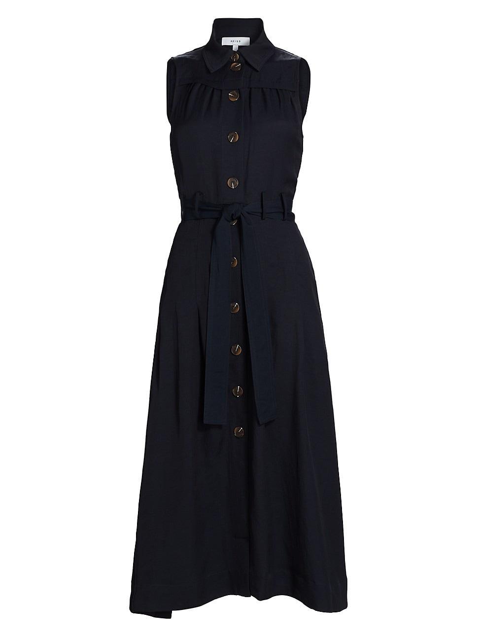 Womens Heidi Belted Midi Shirtdress Product Image