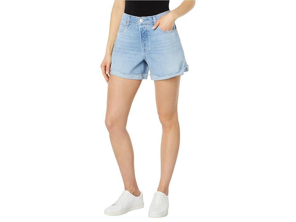 Paige Asher Shorts Covered Button Fly Raw Cuff in No Duh Destructed (No Duh Destructed) Women's Shorts Product Image