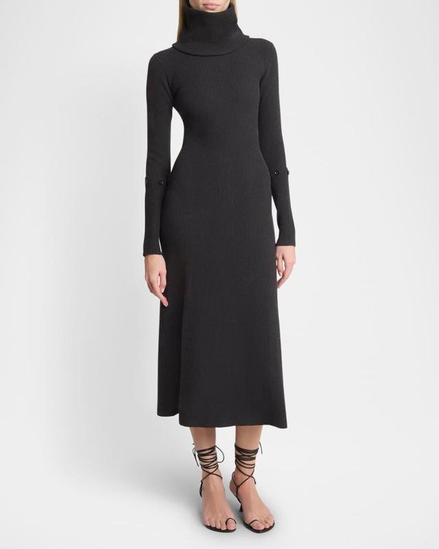 Jocelyn Midweight Viscose Rib-Knit Dress  Product Image