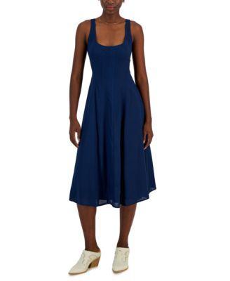 And Now This Womens Linen-Blend Seamed Midi Dress, Created for Macys product image