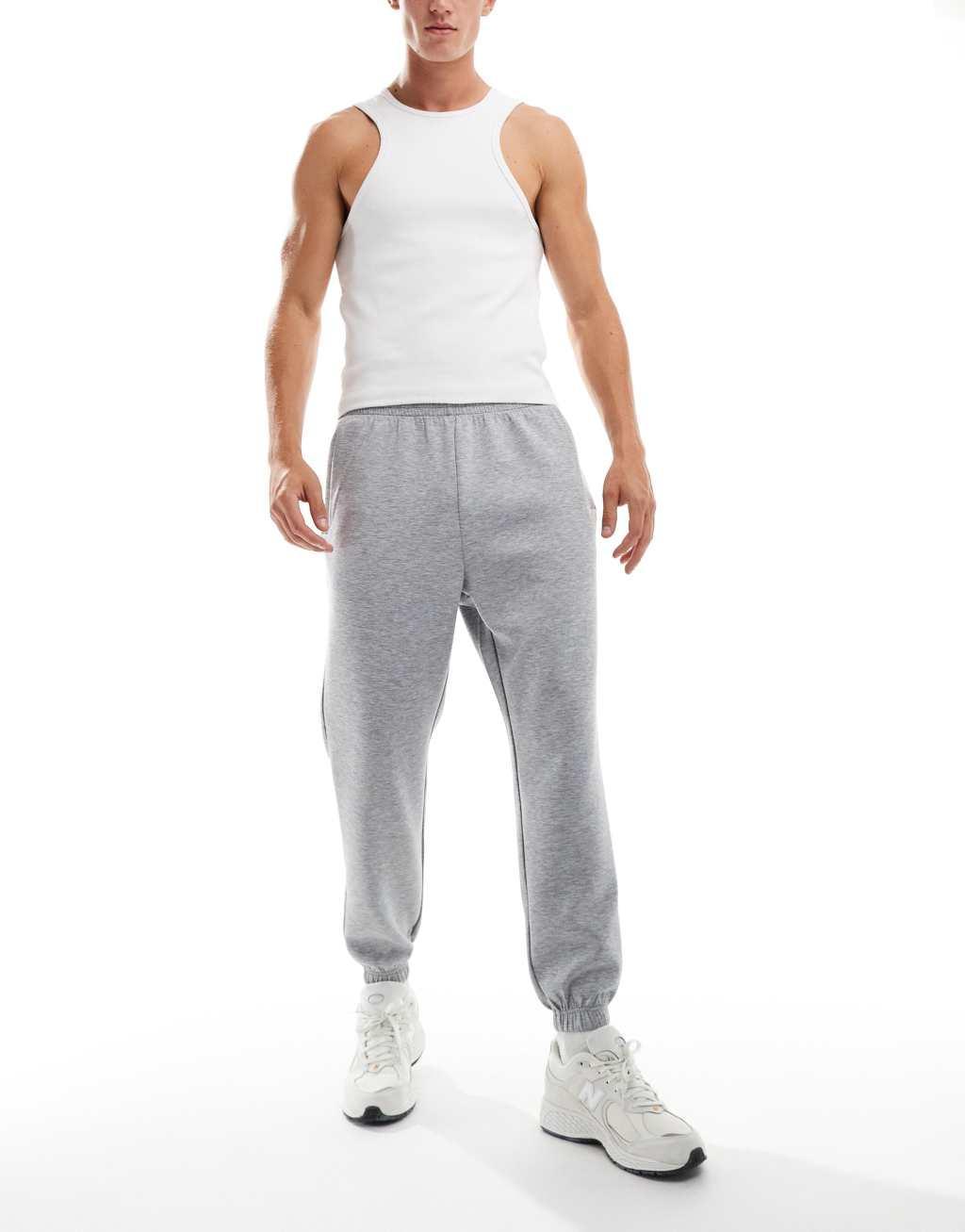 ASOS 4505 Icon quick dry tapered fit performance joggers in heather gray Product Image