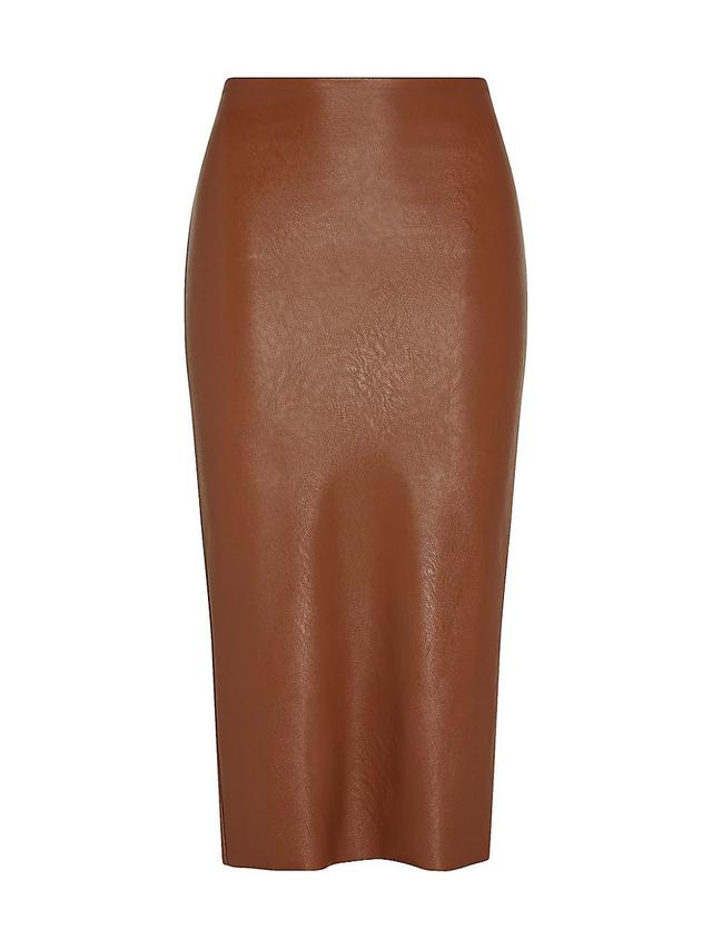 Womens Faux-Leather Pencil Skirt Product Image