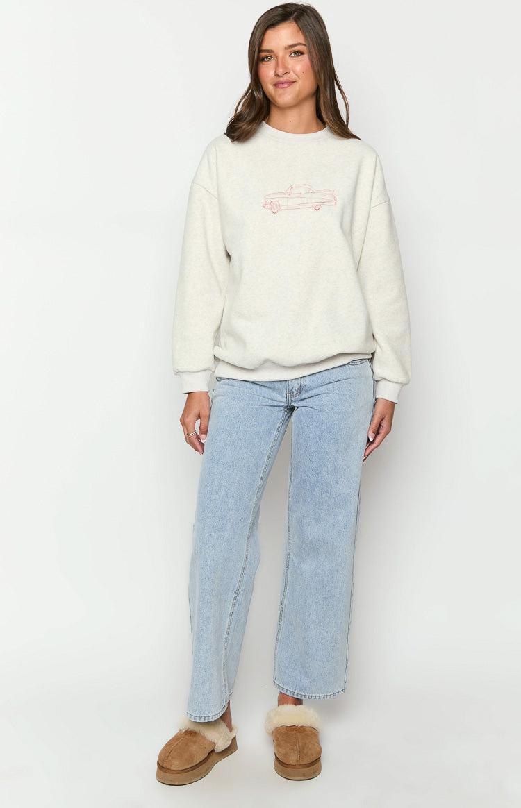 Elodie Grey Crew Neck Sweater Product Image