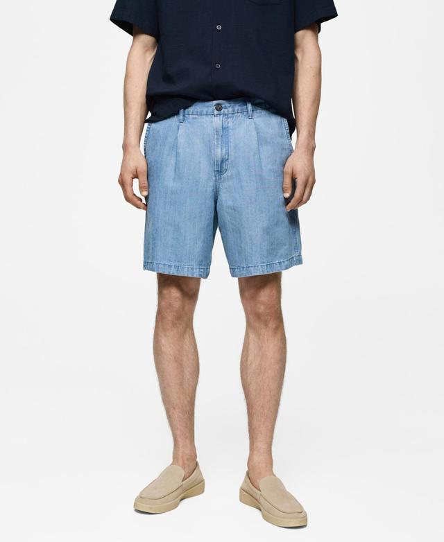 Mango Mens Hemp Lyocell Bermuda Shorts Product Image