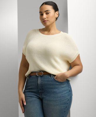 Plus Size Ribbed Crewneck Sweater Product Image