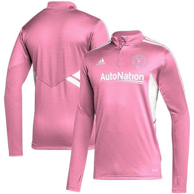 Mens adidas Pink Inter Miami CF Quarter-Zip AEROREADY Training Top Product Image