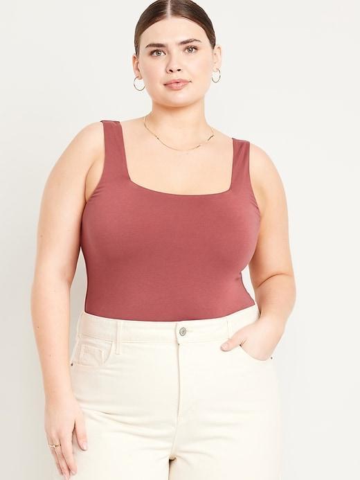 Square-Neck Tank Top Bodysuit Product Image