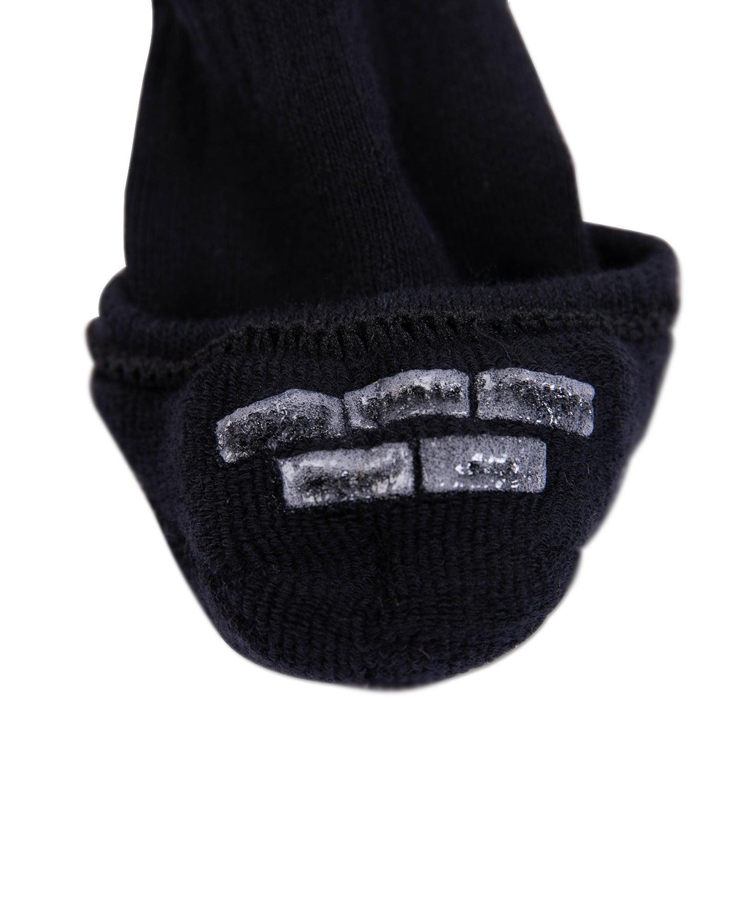 Colored Cotton No Show Socks - Black Product Image