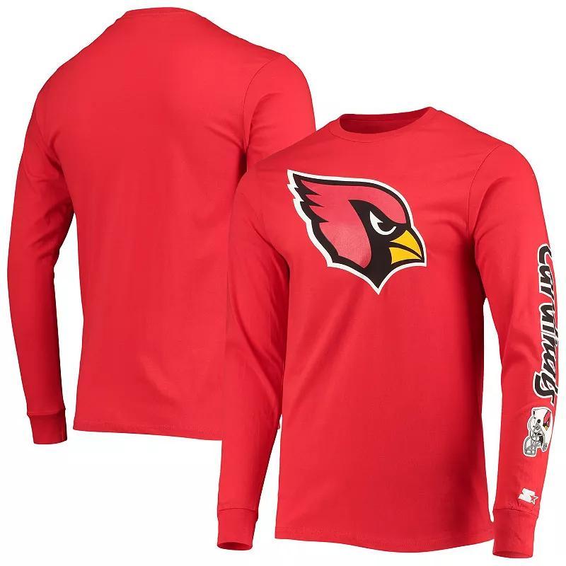 Mens Starter Cardinal Arizona Cardinals Halftime Long Sleeve T-Shirt Product Image