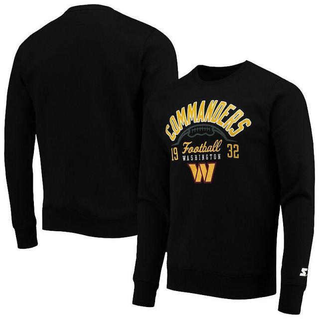 Mens Starter Black Washington Commanders Pullover Sweatshirt Product Image