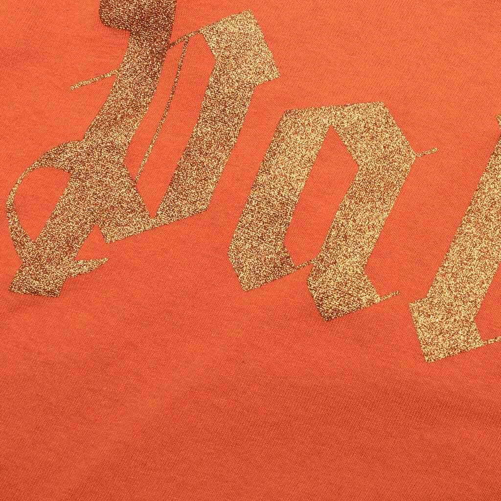 Glitter Classic Logo Over L/S Tee - Brick Red Male Product Image