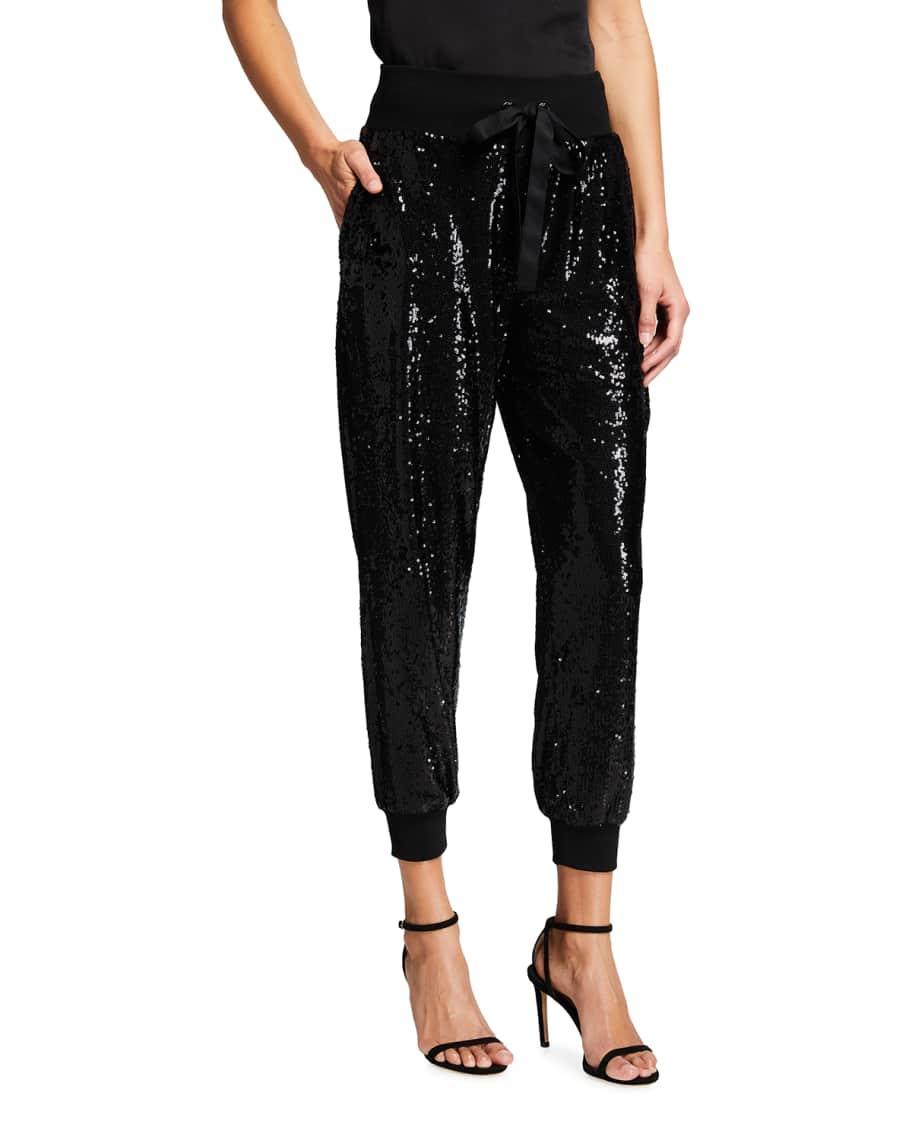 Giles Sequined Pull-On Jogger Pants product image