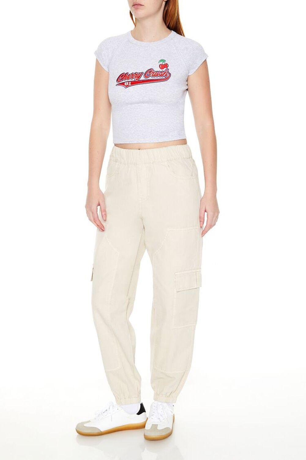 Pull-On Twill Cargo Joggers | Forever 21 Product Image