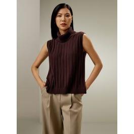 Turtleneck Sleeveless Cashmere Vest product image