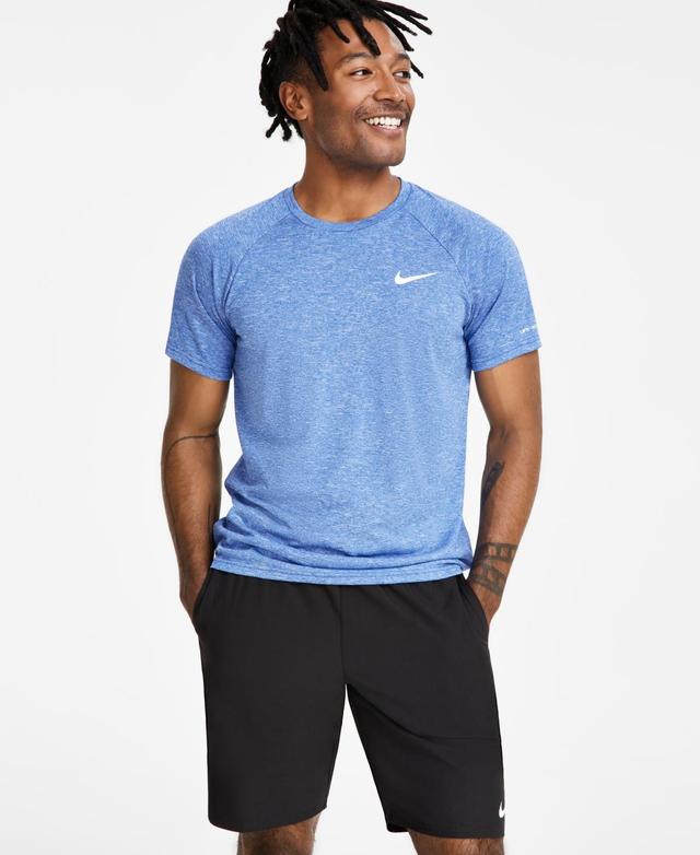 Nike Mens Hydroguard Dri-fit Stretch Upf 40+ Heather Rash Guard Product Image