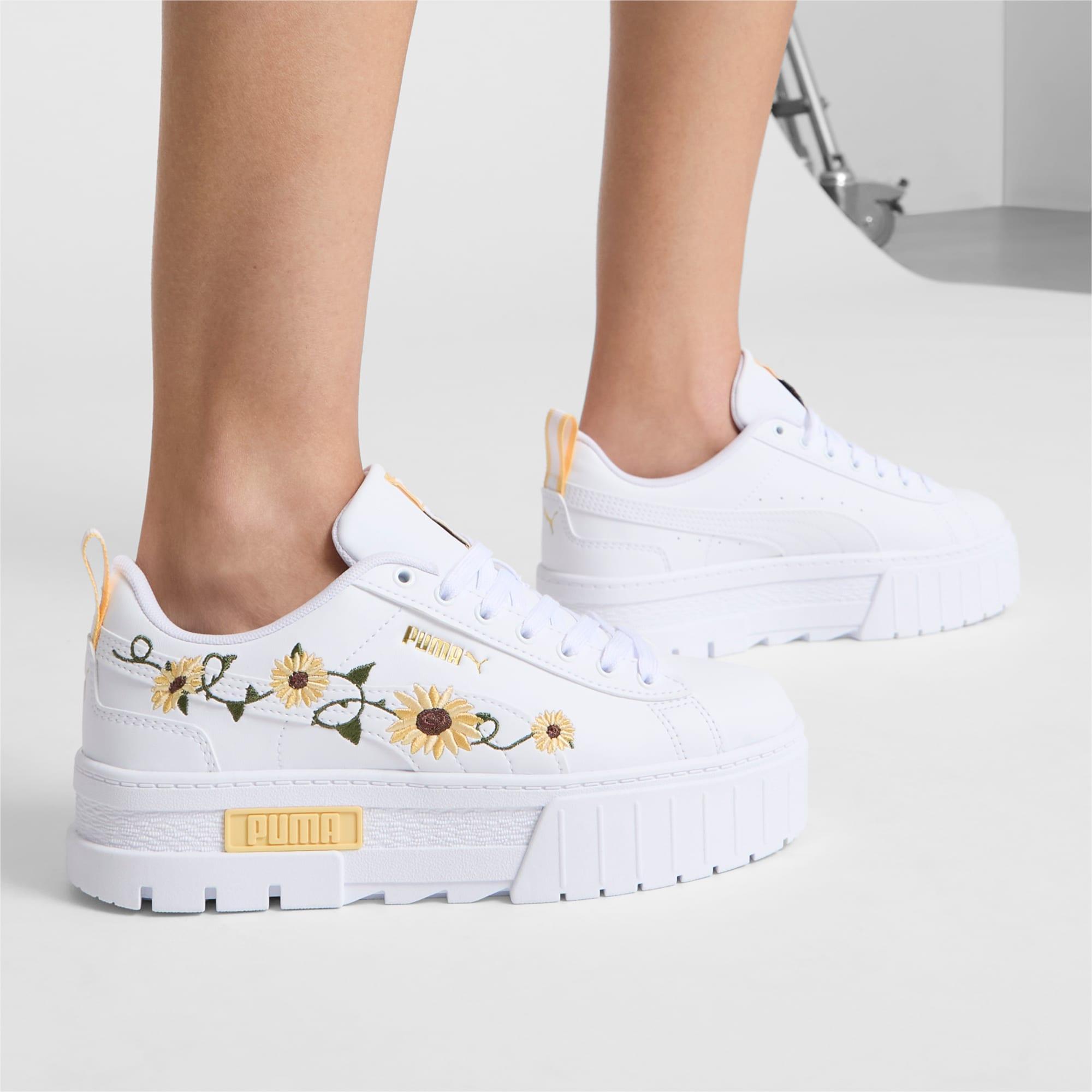 Mayze Sunflower Embroidery Women's Sneakers Product Image