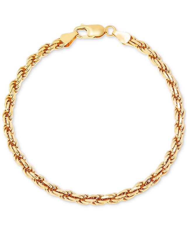 Saks Fifth Avenue Made in Italy Men's Gold over Silver Rope Chain Bracelet  - male - Size: one-size Product Image