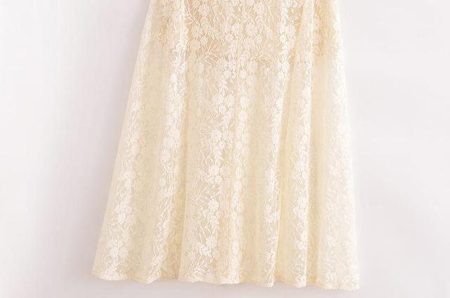 Sleeveless Floral Lace Maxi A-Line Dress Product Image