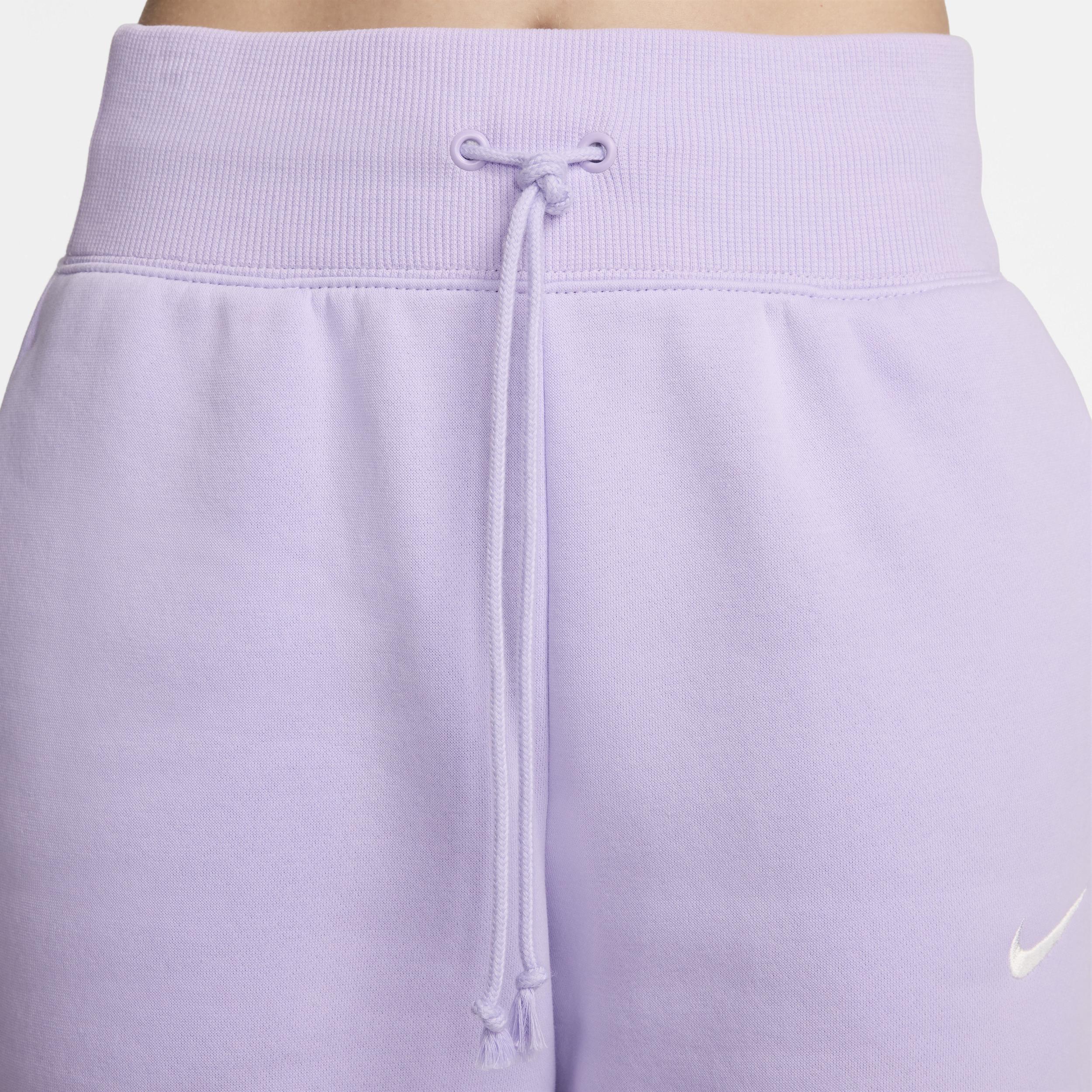 Nike Womens Phoenix High Rise Wide Pants - Violet Mist/Sail Product Image