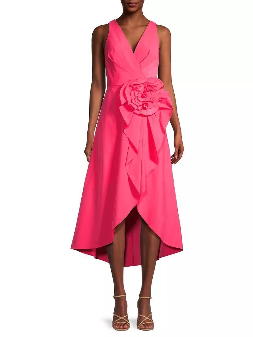 Floral Taffeta Midi-Dress Product Image