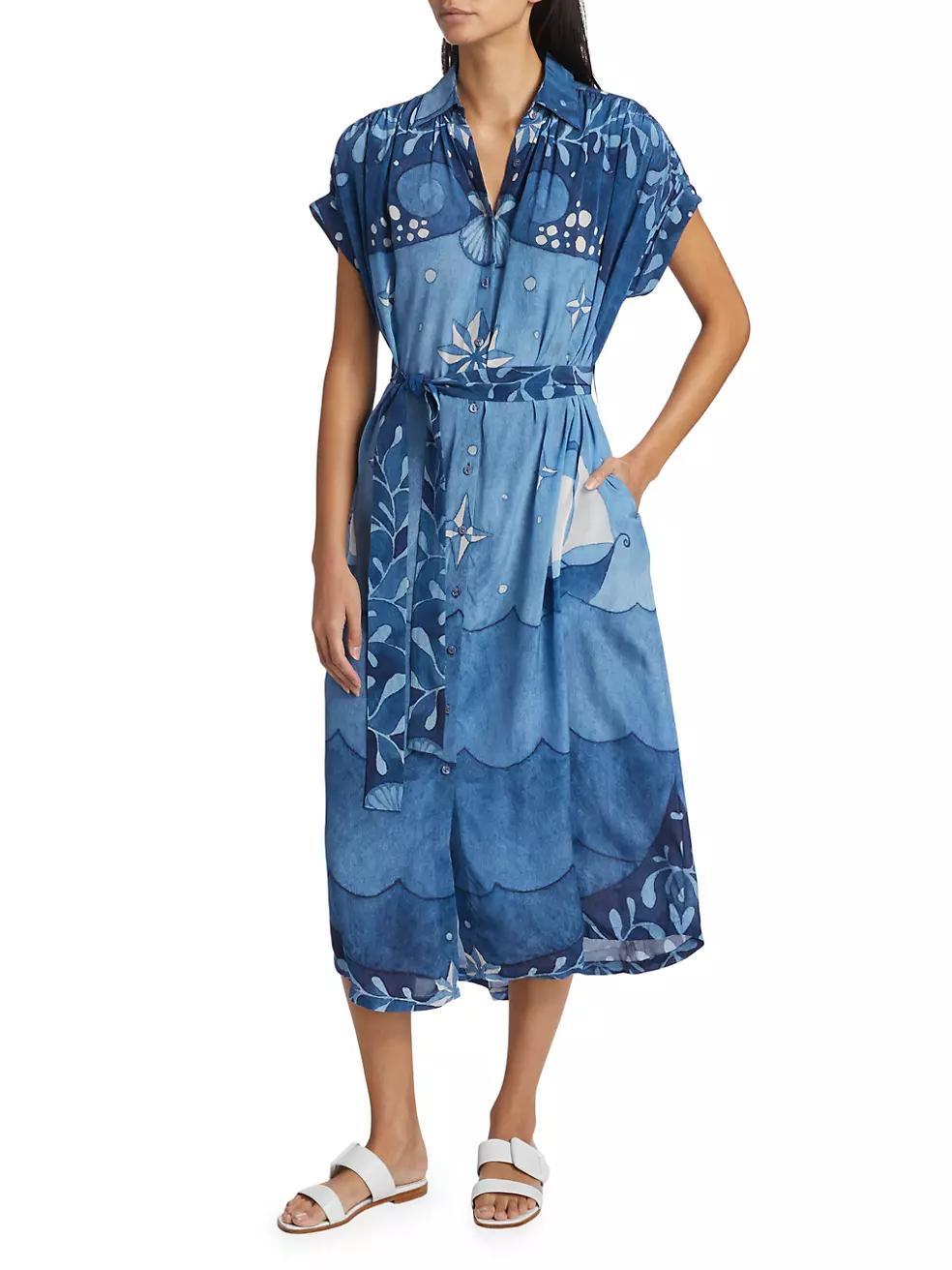 Eterna Valerie Printed Caftan Dress Product Image