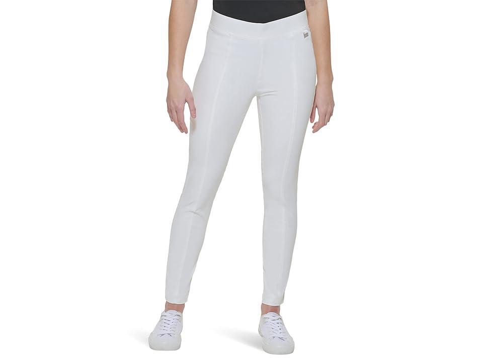 Calvin Klein Front Seam Slim Tapered Leg Stretch Twill Ankle Pull Product Image