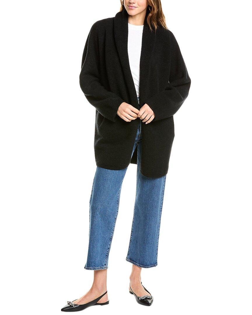 VINCE Oversized Wool & Alpaca-blend Cardigan In Black Product Image