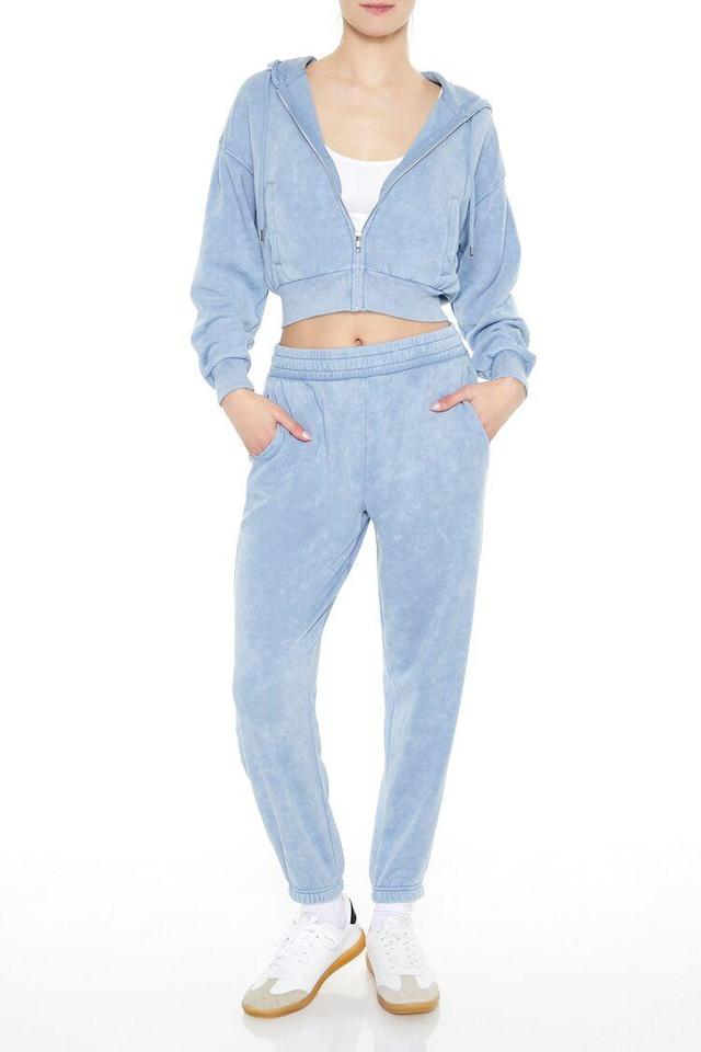 Cloud Wash Mid-Rise Joggers | Forever 21 Product Image