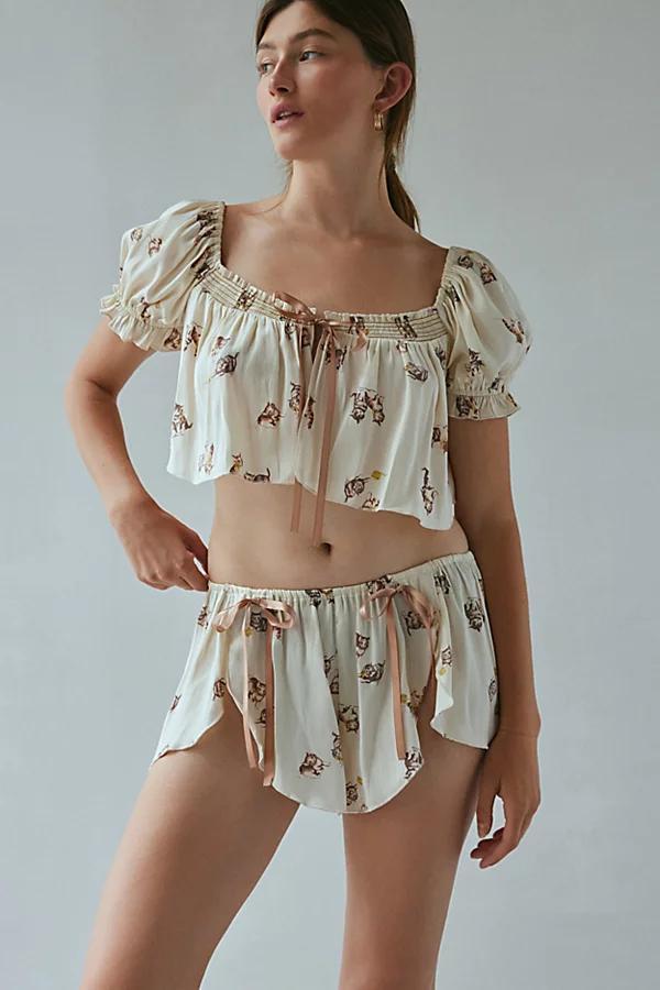 Out From Under Grace Satin Micro Short Womens at Urban Outfitters Product Image