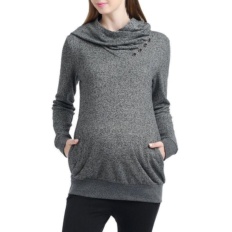 Maternity Pokkori Slouch Neck Hoodie, Womens Product Image