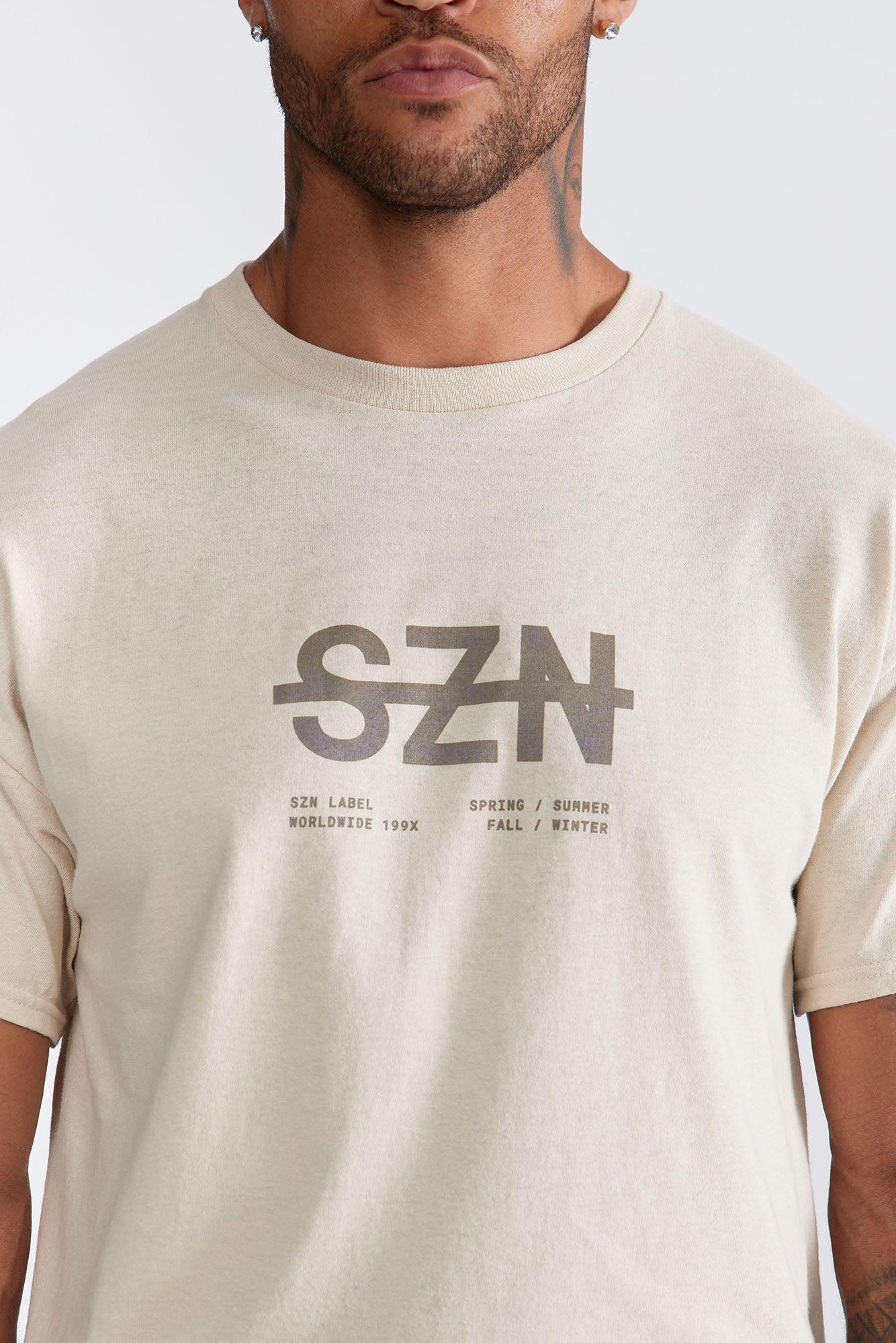 SZN Label Short Sleeve Tee - Khaki Product Image