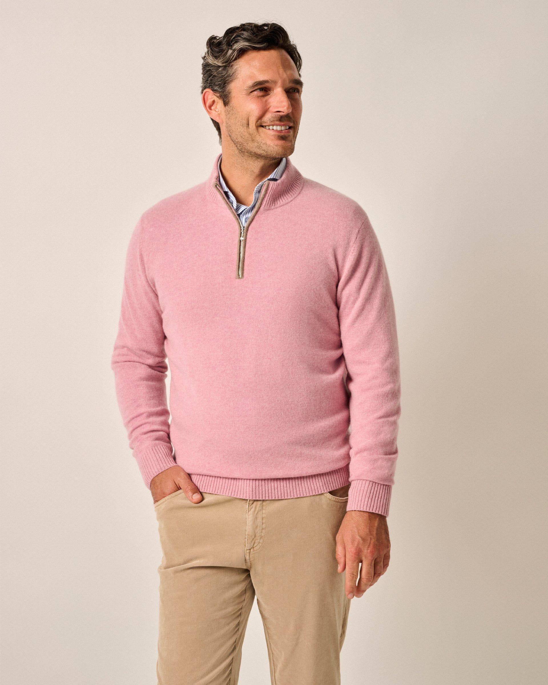 johnnie-O Mayfair Cashmere Quarter Zip Sweater Product Image