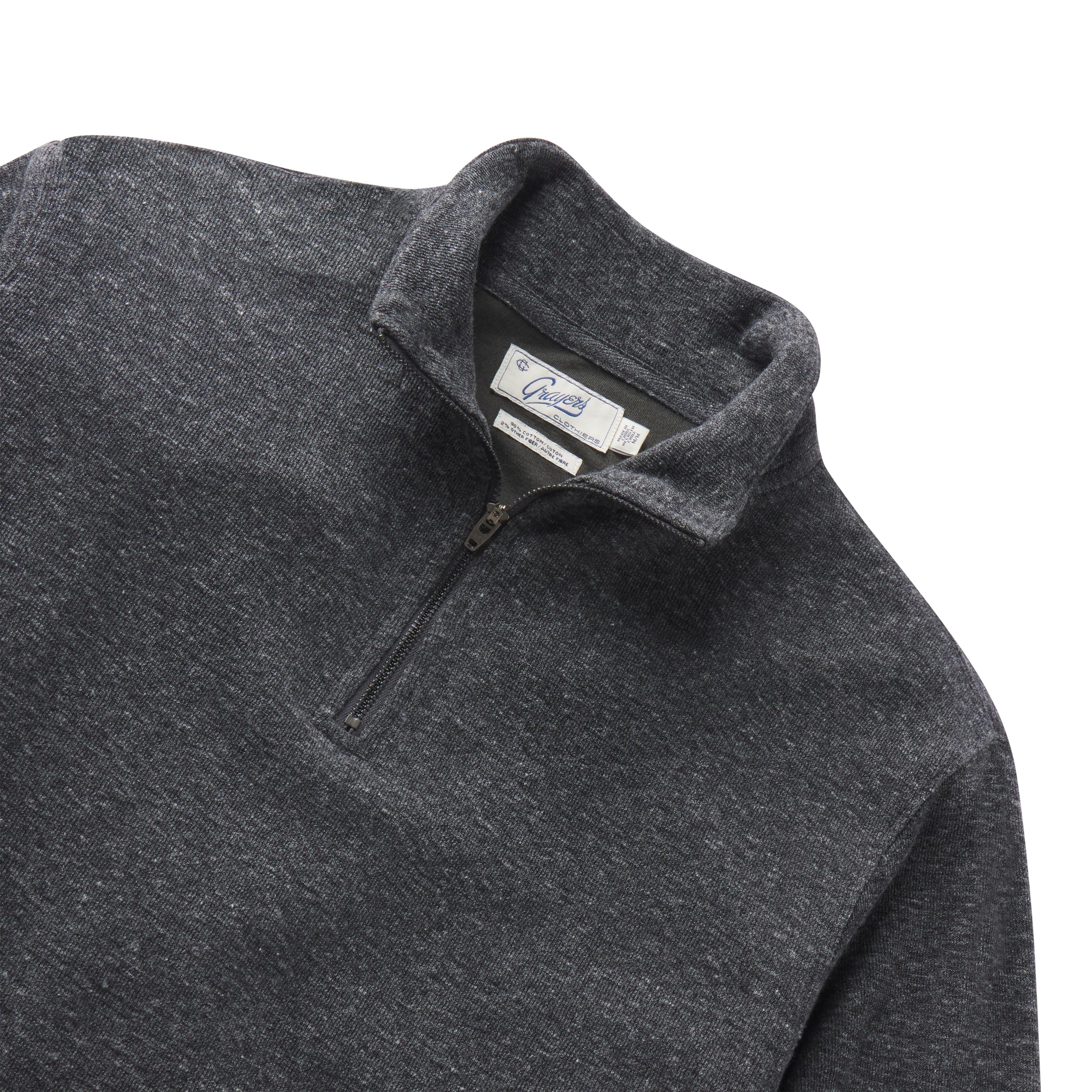 New Windsor Double Cloth 1/4 Zip Mock - Charcoal Heather Product Image