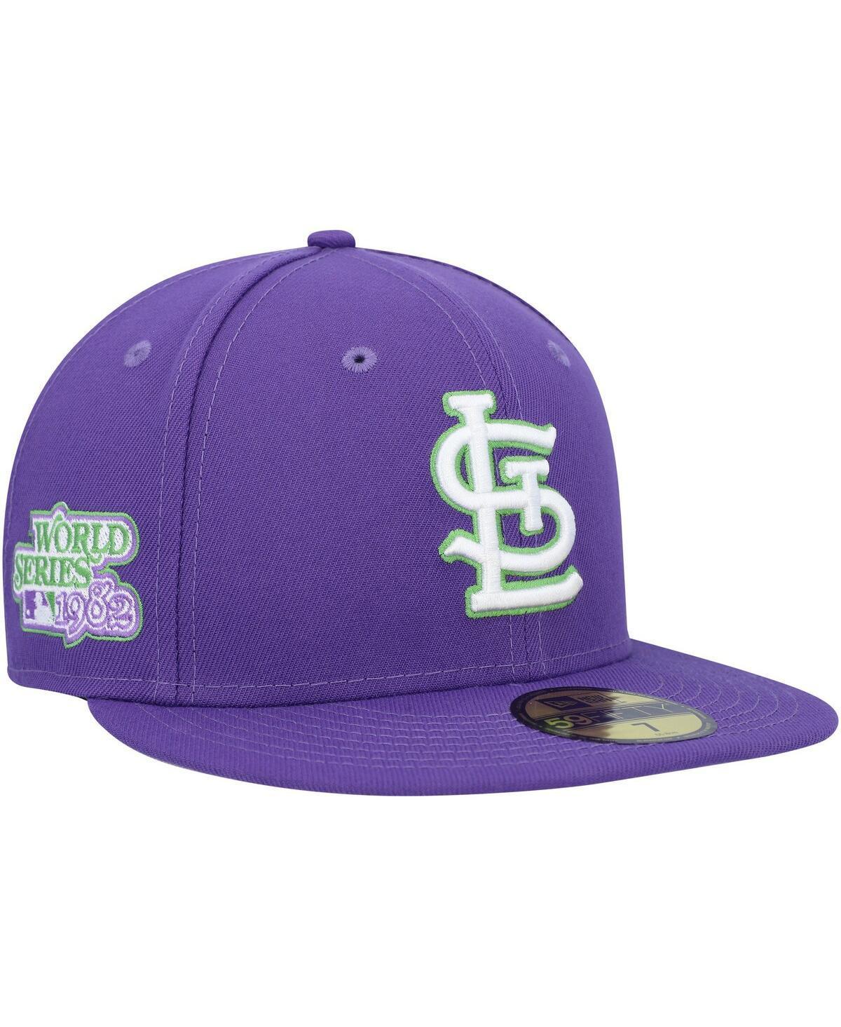 Mens New Era Purple St. Louis Cardinals Lime Side Patch 59FIFTY Fitted Hat Product Image