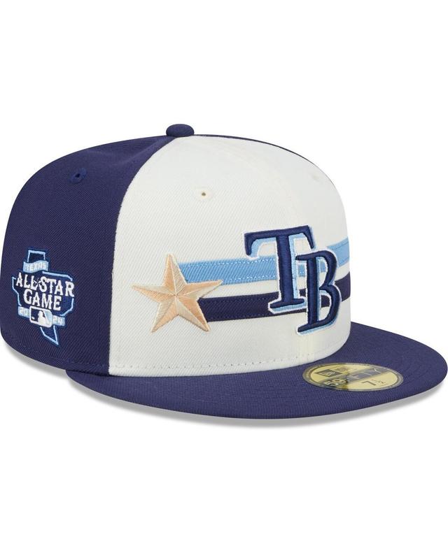 Mens New Era Cream/Navy Tampa Bay Rays 2024 MLB All-Star Game Workout 59FIFTY Fitted Hat Product Image