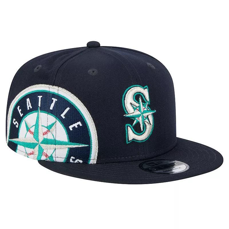 Mens New Era Seattle Mariners Logo Strike 9FIFTY Snapback Hat, Blue Product Image