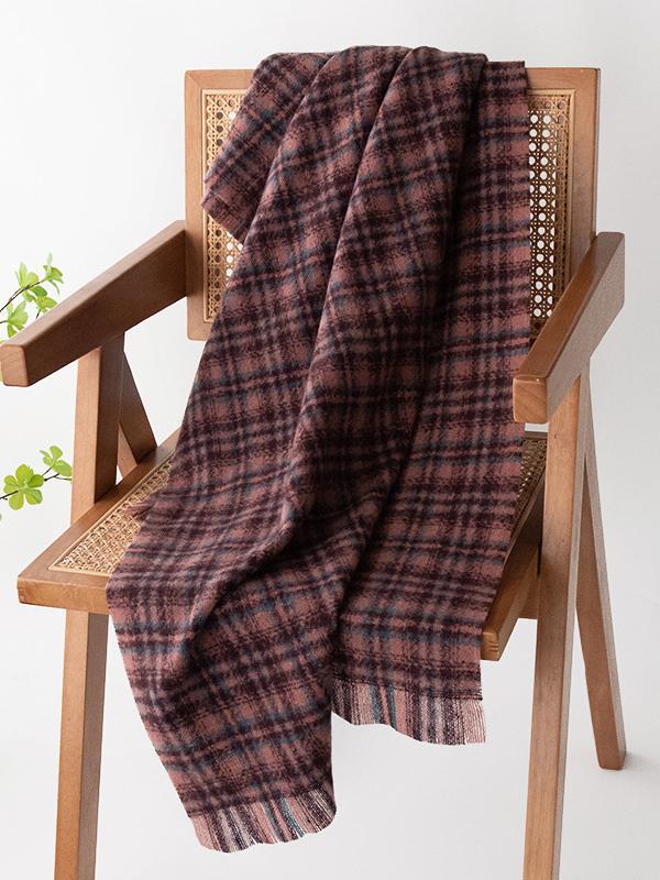 Fringed Keep Warm Plaid Shawl&Scarf product image