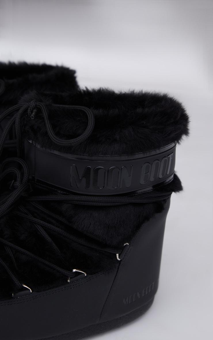 MOON BOOT Black Icon Low Faux Fur Product Image