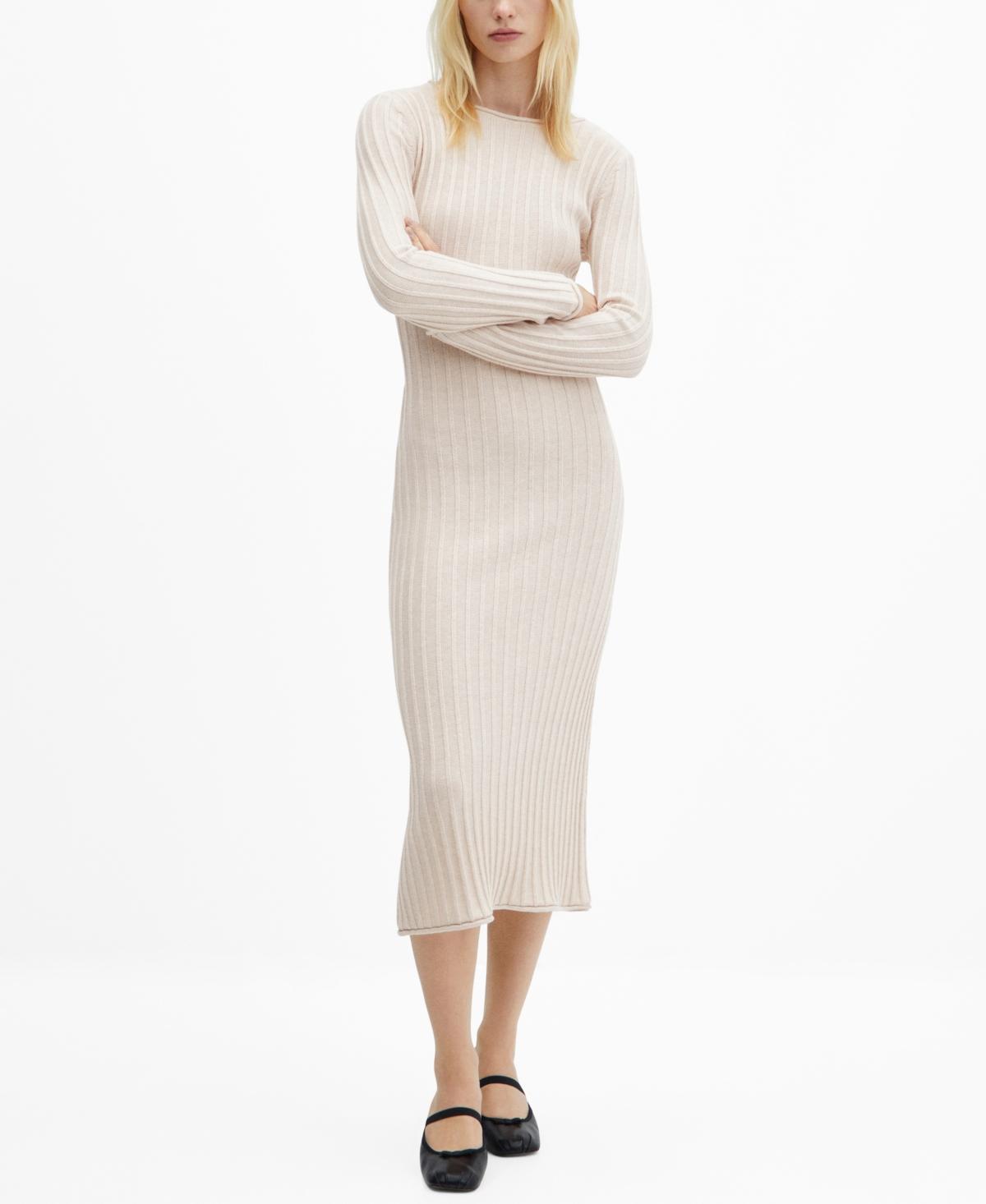 MANGO - Ribbed knit dress sandWomen Product Image