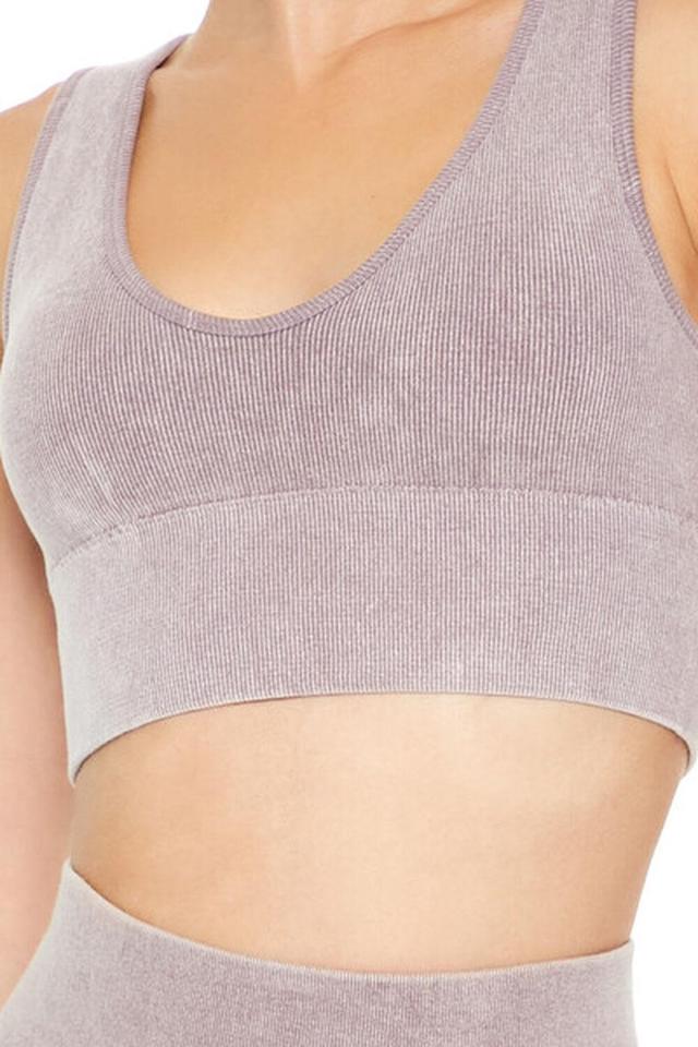 Seamless Mineral Wash Sports Bra | Forever 21 Product Image