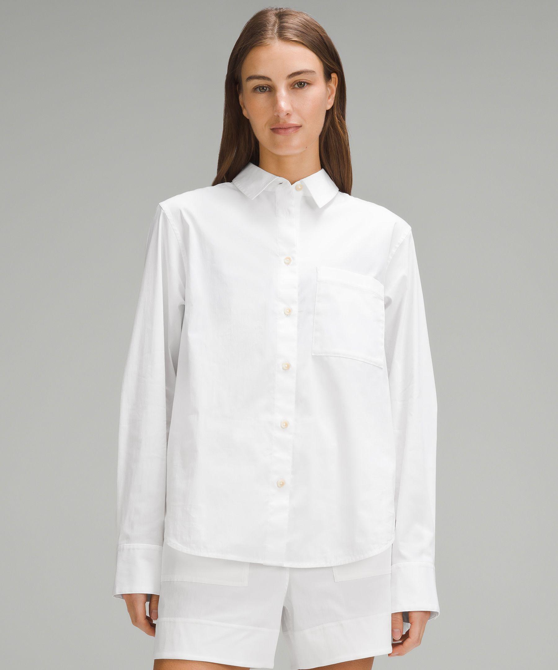 Cotton-Blend Poplin Button-Down Shirt Product Image