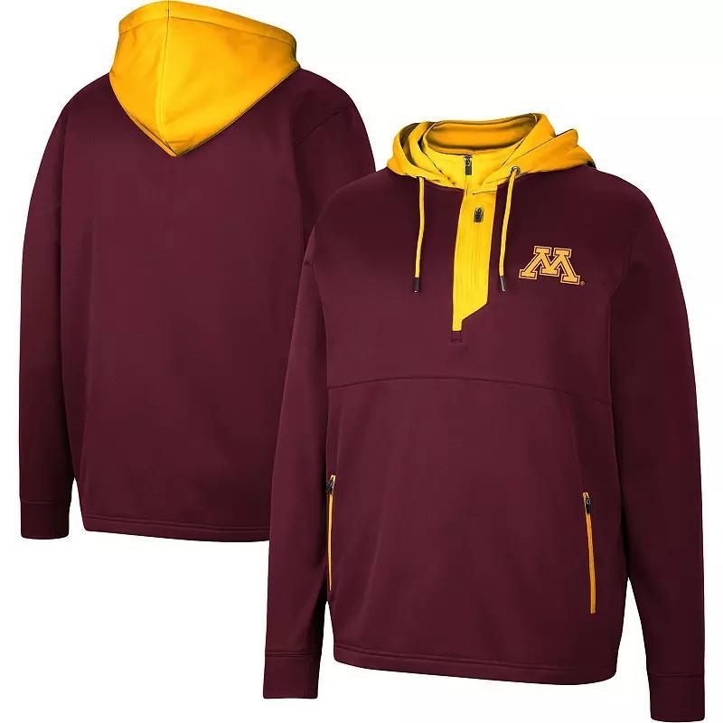 Mens Colosseum West Virginia Mountaineers Luge 3.0 Quarter-Zip Hoodie Blue Product Image