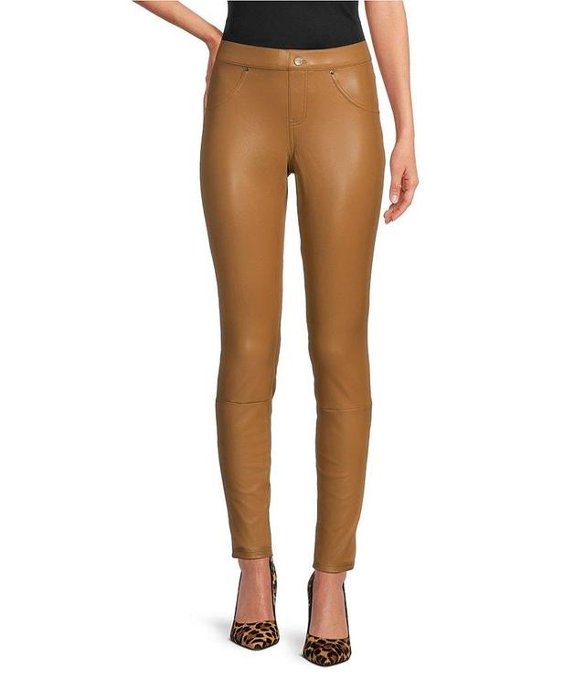 HUE Leatherette Jeans Mid Rise Full Length Leggings Product Image