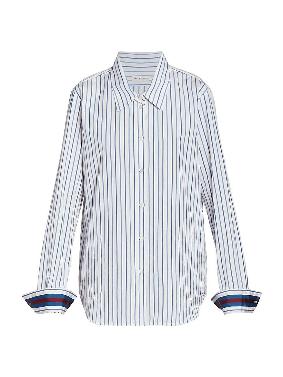 Womens Celina Striped Cotton Shirt product image