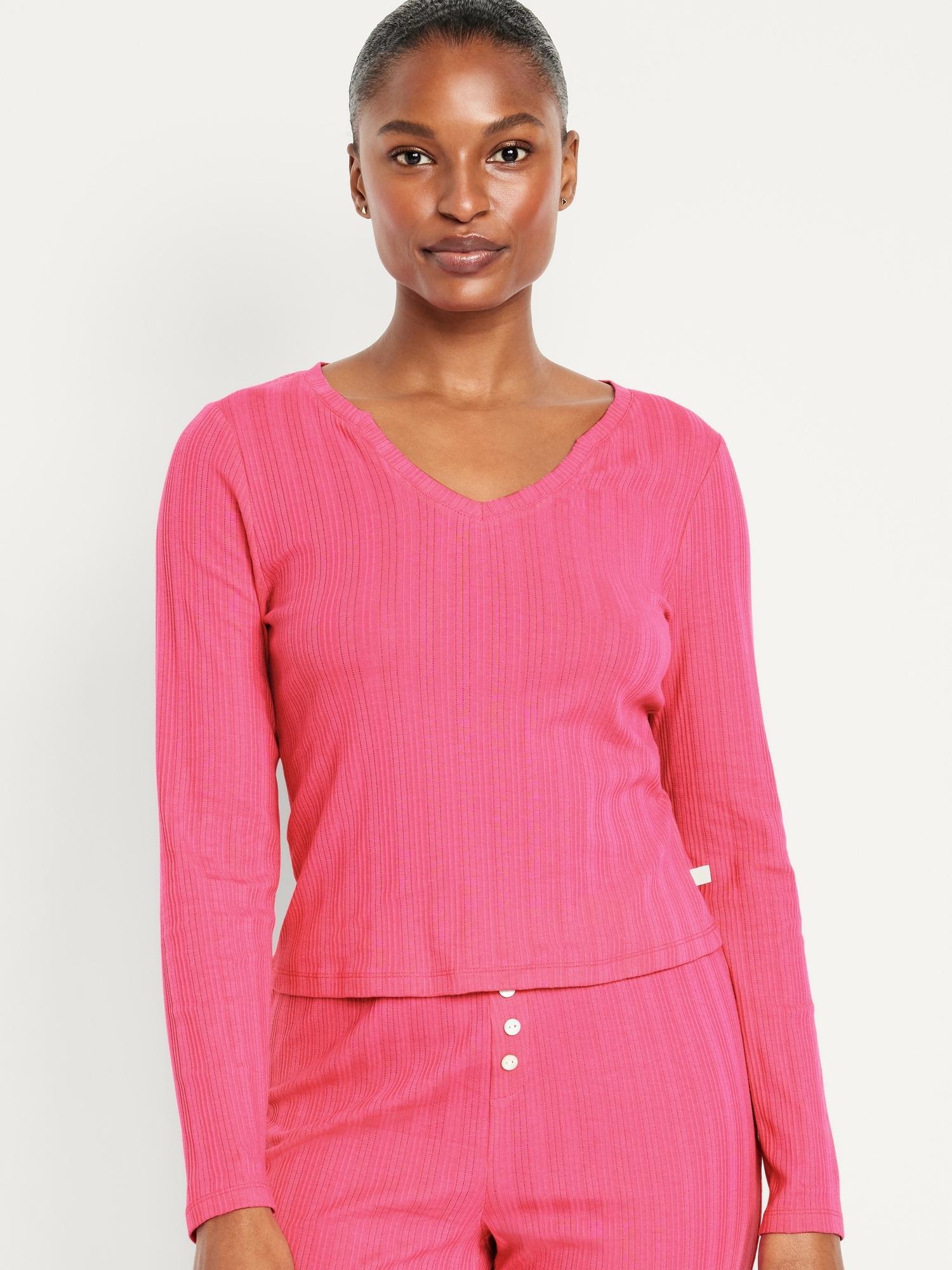 Pointelle Knit Pajama Top Product Image