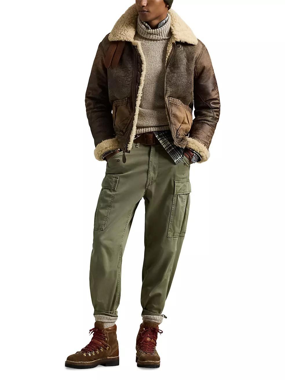 Shearling-Lined Bomber Jacket Product Image