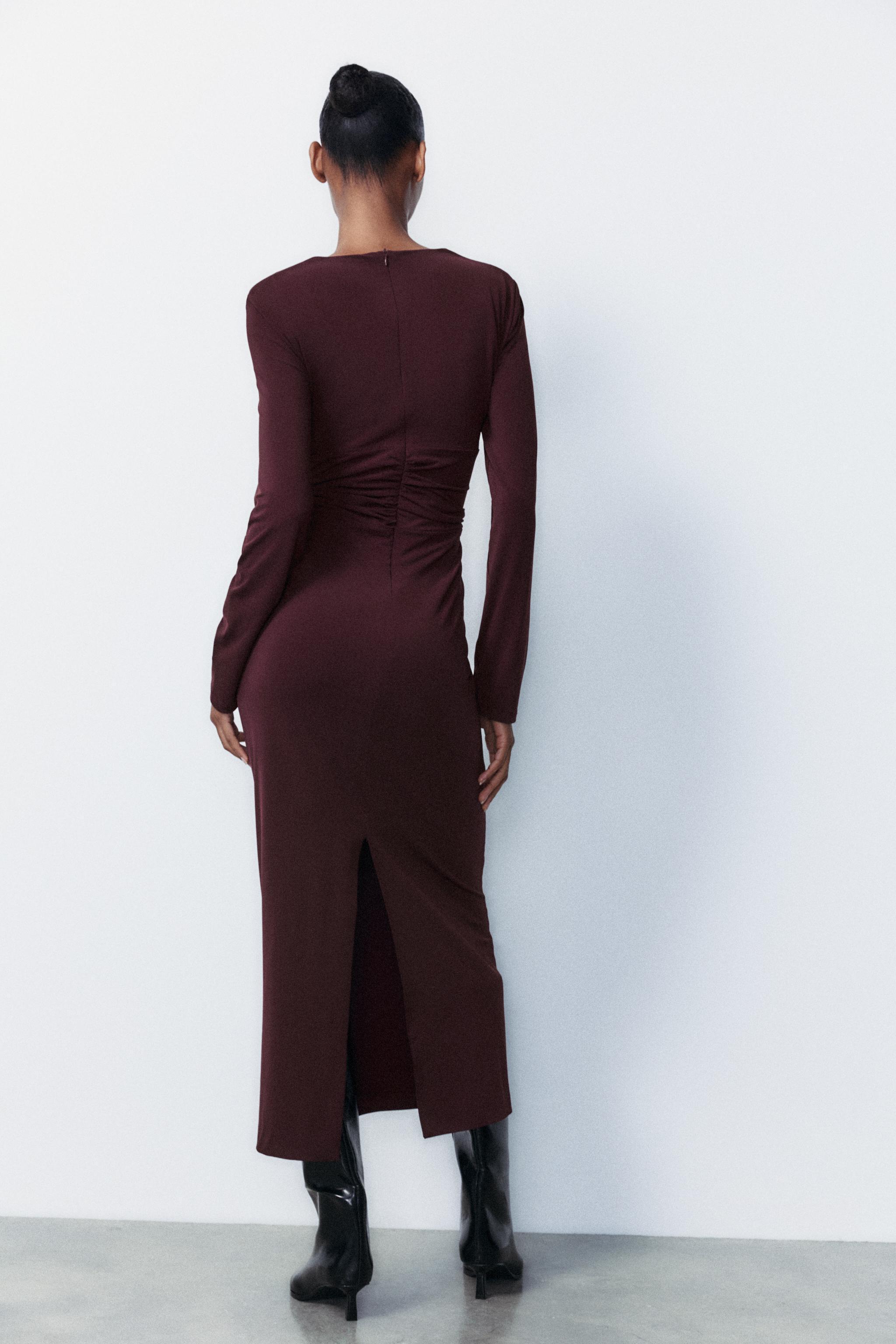 DRAPED MIDI DRESS Product Image