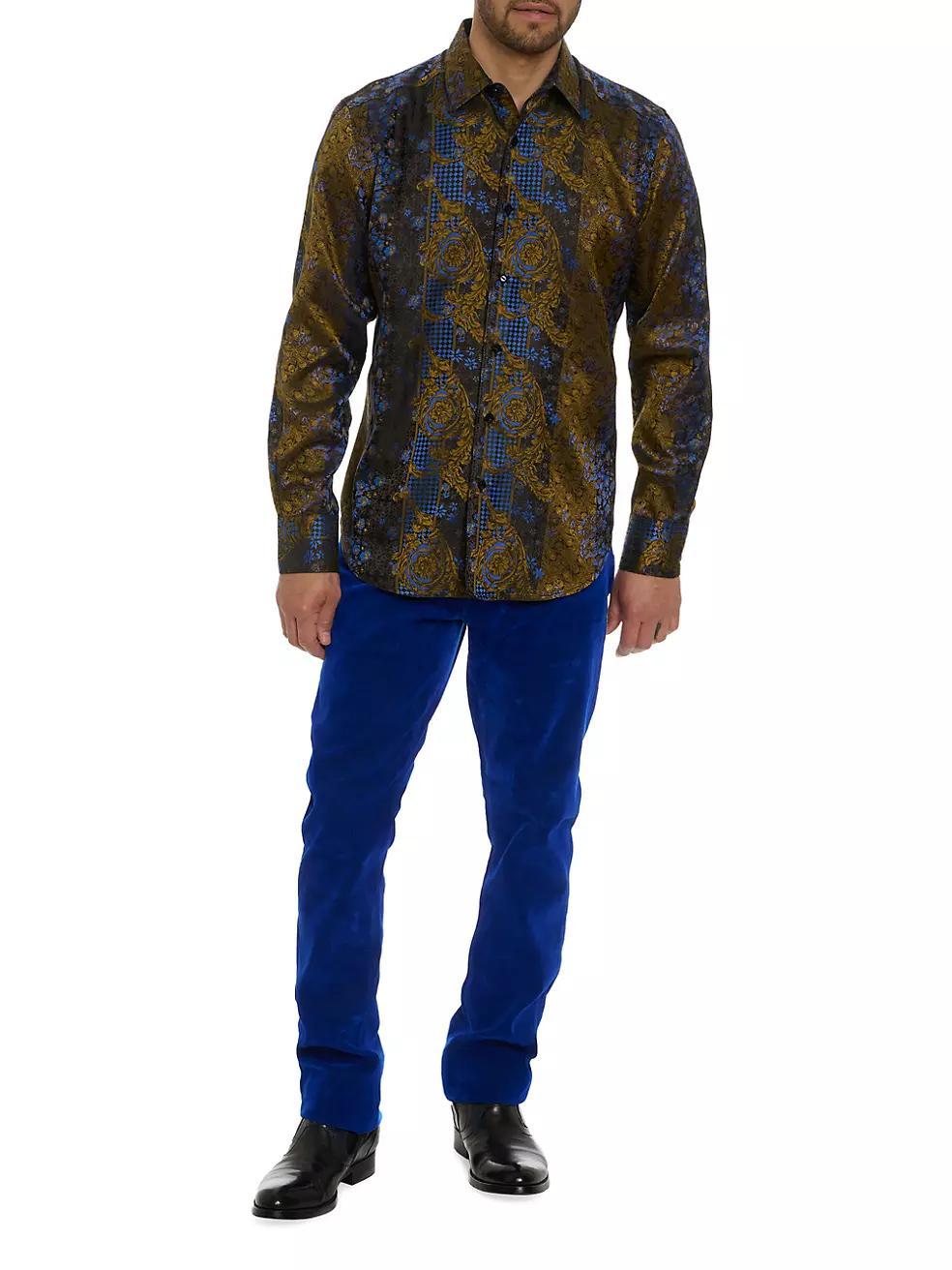 Regal Dreams Jacquard Silk-Blend Shirt Product Image