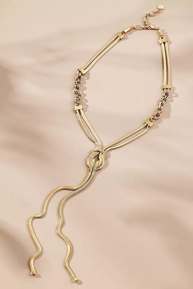 Knotted Lariat Necklace Product Image