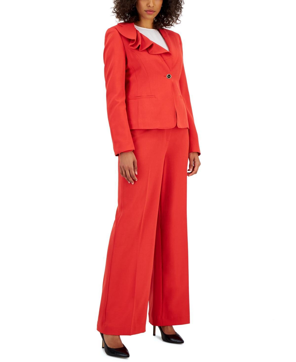 Nipon Boutique Notch Lapel Blazer Wide Leg 2 Product Image